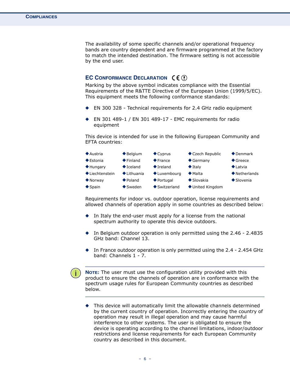 Ec c | SMC Networks BARRICADE SMC7901WBRA2 B1 User Manual | Page 6 / 150