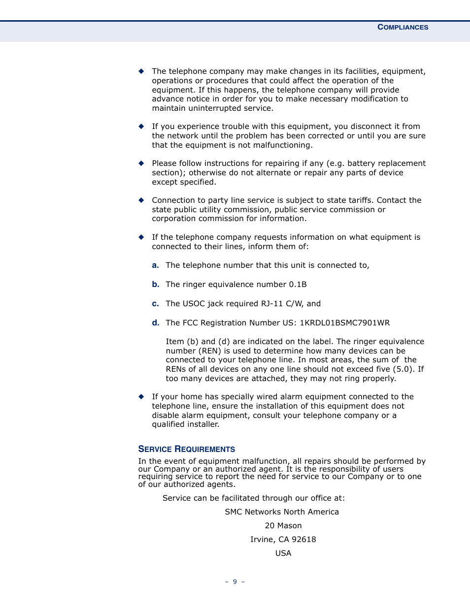 SMC Networks BARRICADE SMC7901WBRA2 B1 User Manual | Page 9 / 150