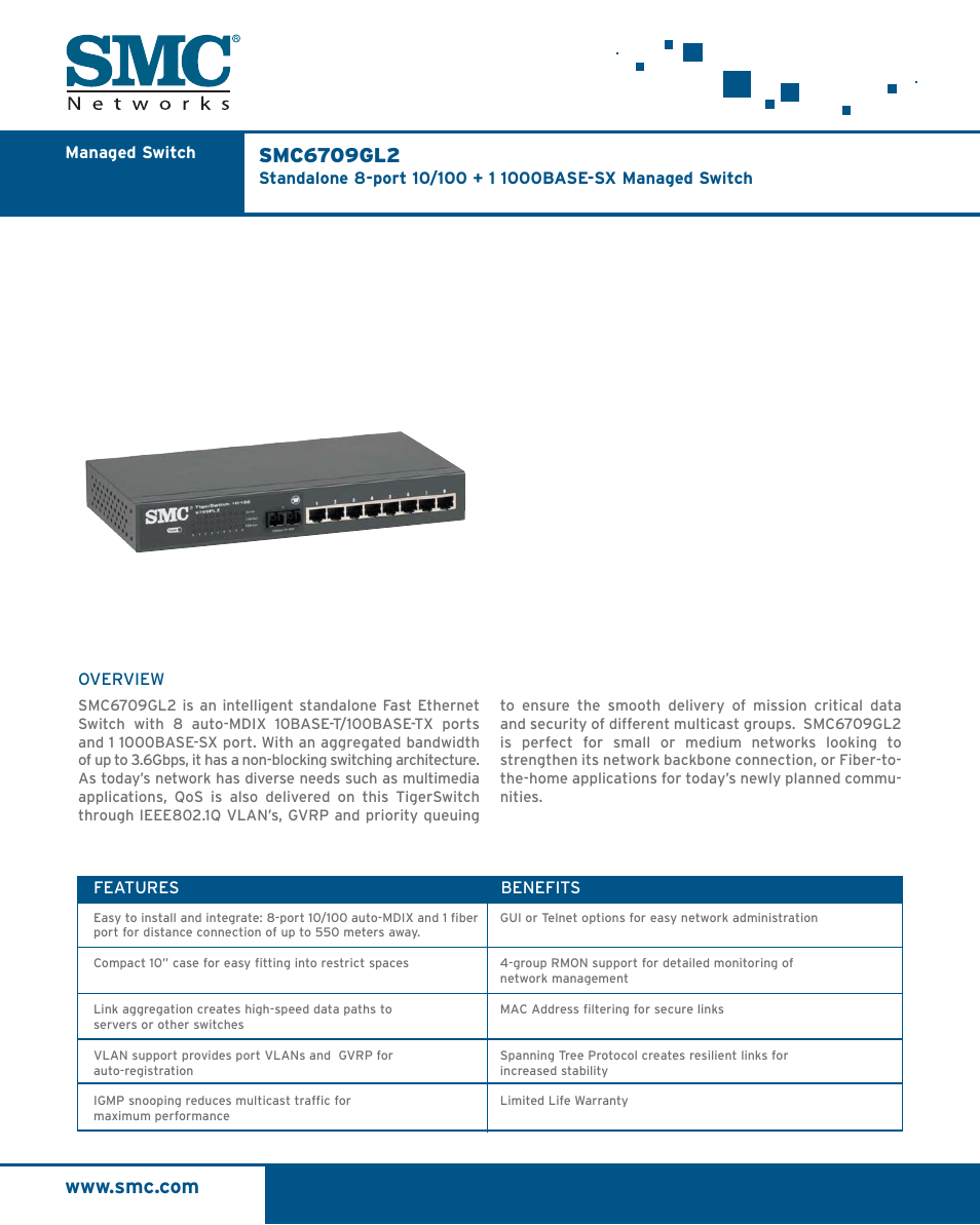 SMC Networks SMC6709GL2 User Manual | 2 pages