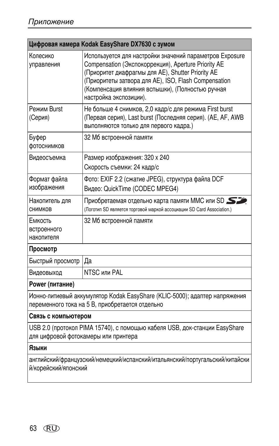 Kodak DX7630 User Manual | Page 70 / 81