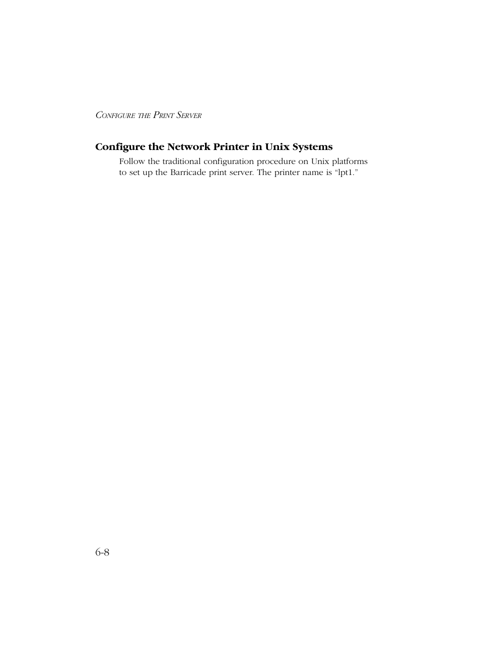 Configure the network printer in unix systems, Configure the network printer in unix systems -8 | SMC Networks Barricade SMC7004ABR User Manual | Page 94 / 112