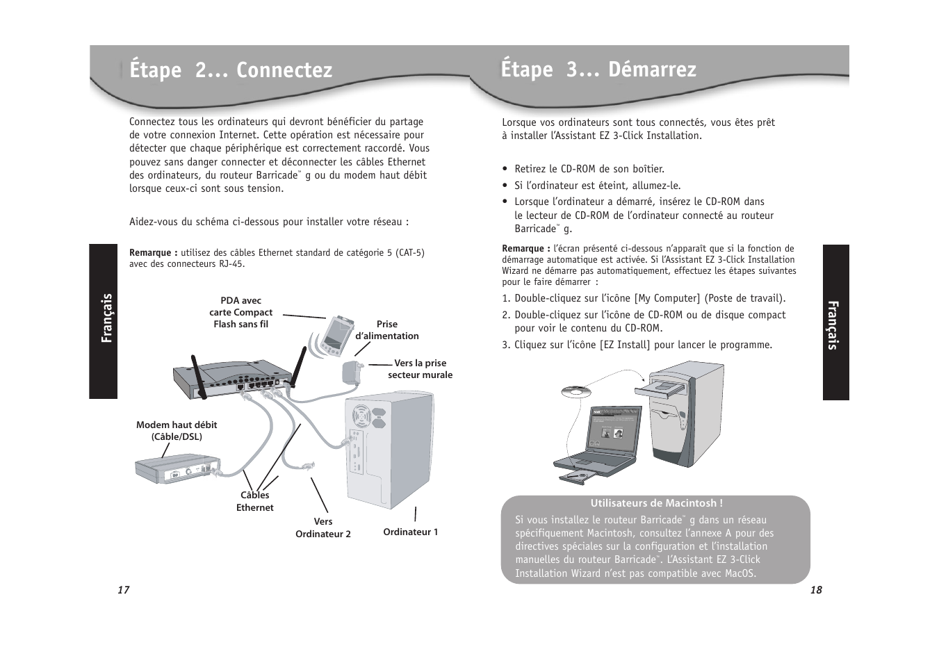 Étape 2… connectez étape 3… démarrez | SMC Networks SMC2804WBR User Manual | Page 10 / 28