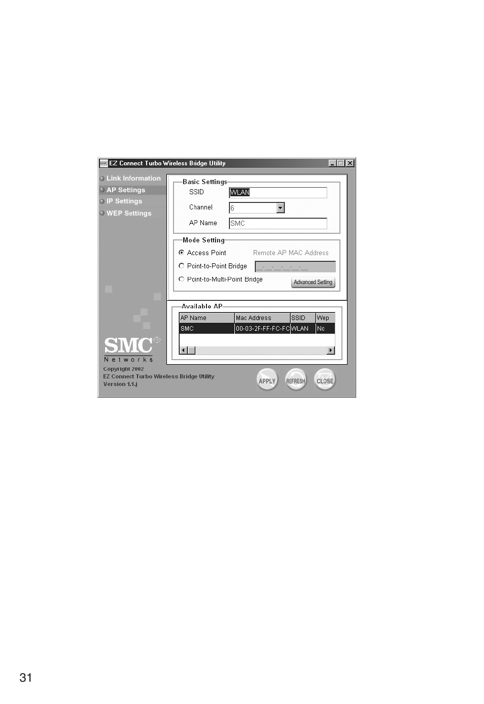 1 | configure wep using windows-based utility | SMC Networks SMC2482W User Manual | Page 30 / 50