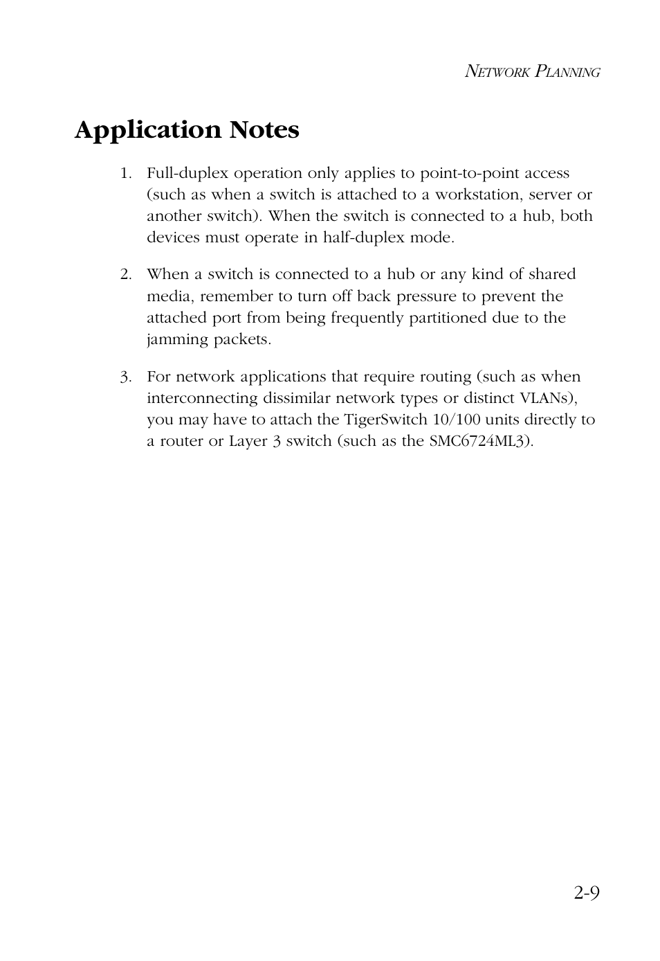 Application notes, Application notes -9 | SMC Networks 48-Port User Manual | Page 33 / 80