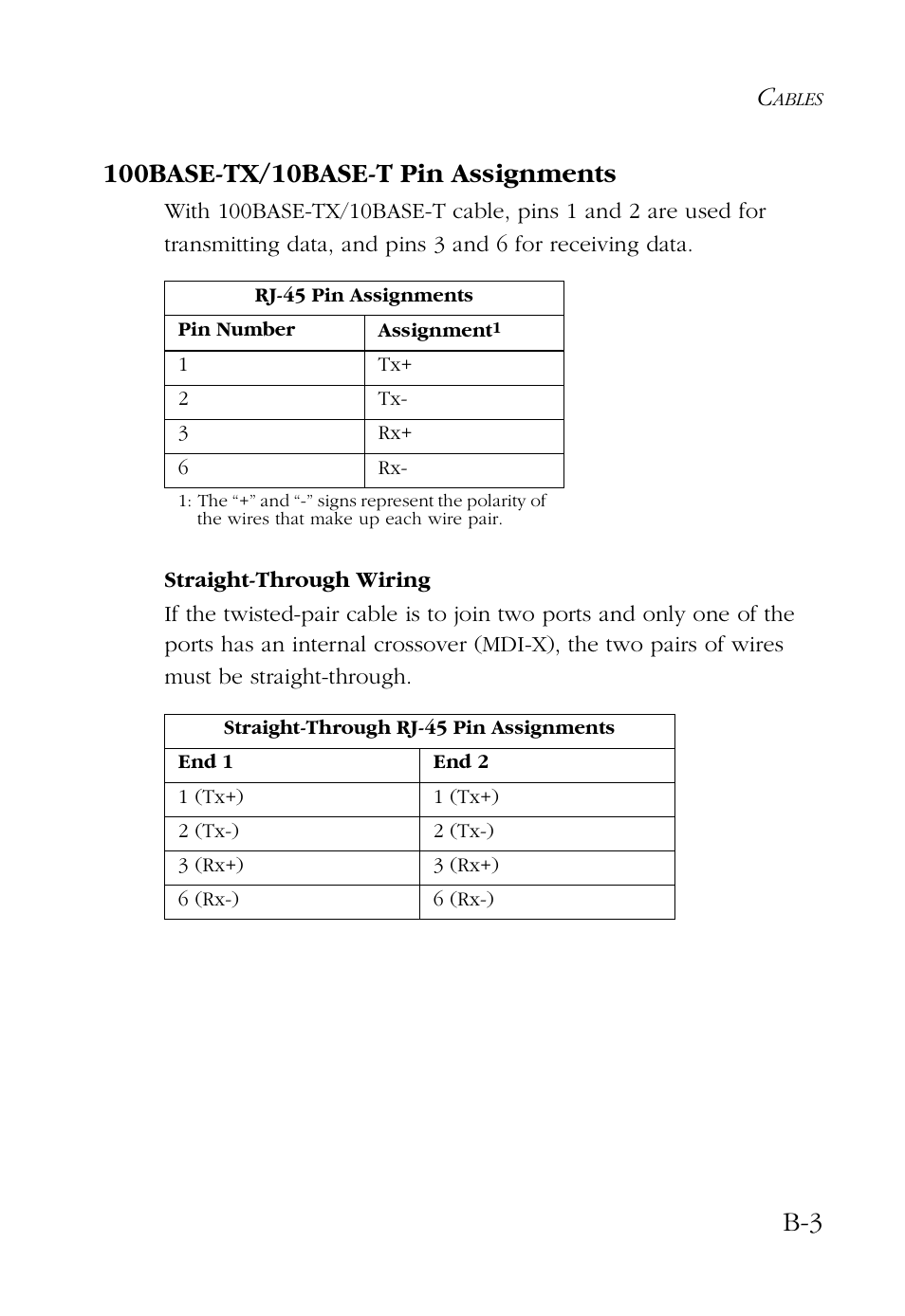 100base-tx/10base-t pin assignments, Straight-through wiring | SMC Networks 48-Port User Manual | Page 53 / 80