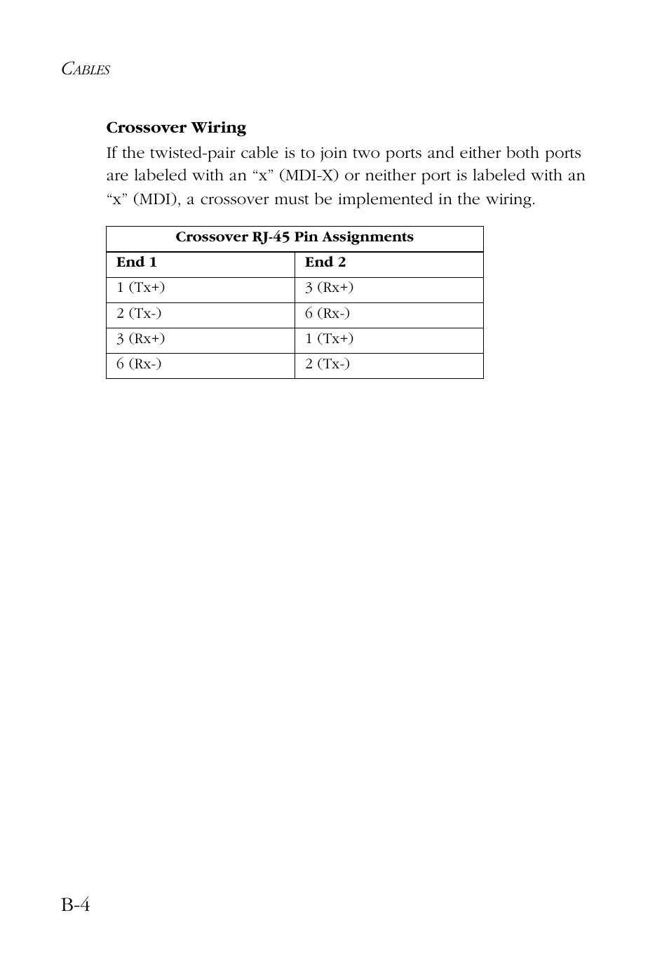 Crossover wiring | SMC Networks 48-Port User Manual | Page 54 / 80