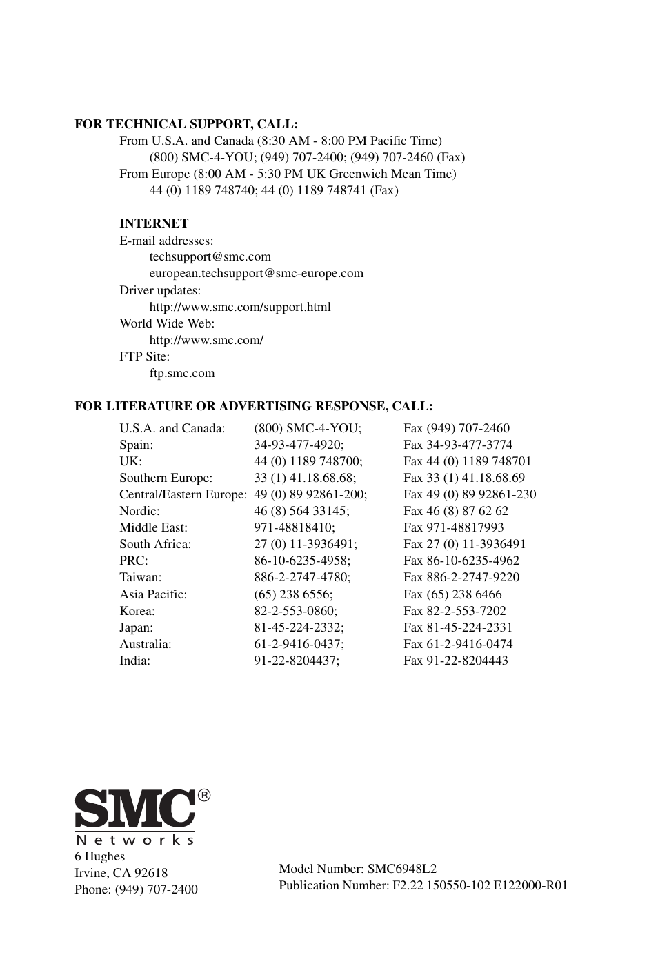 SMC Networks 48-Port User Manual | Page 80 / 80