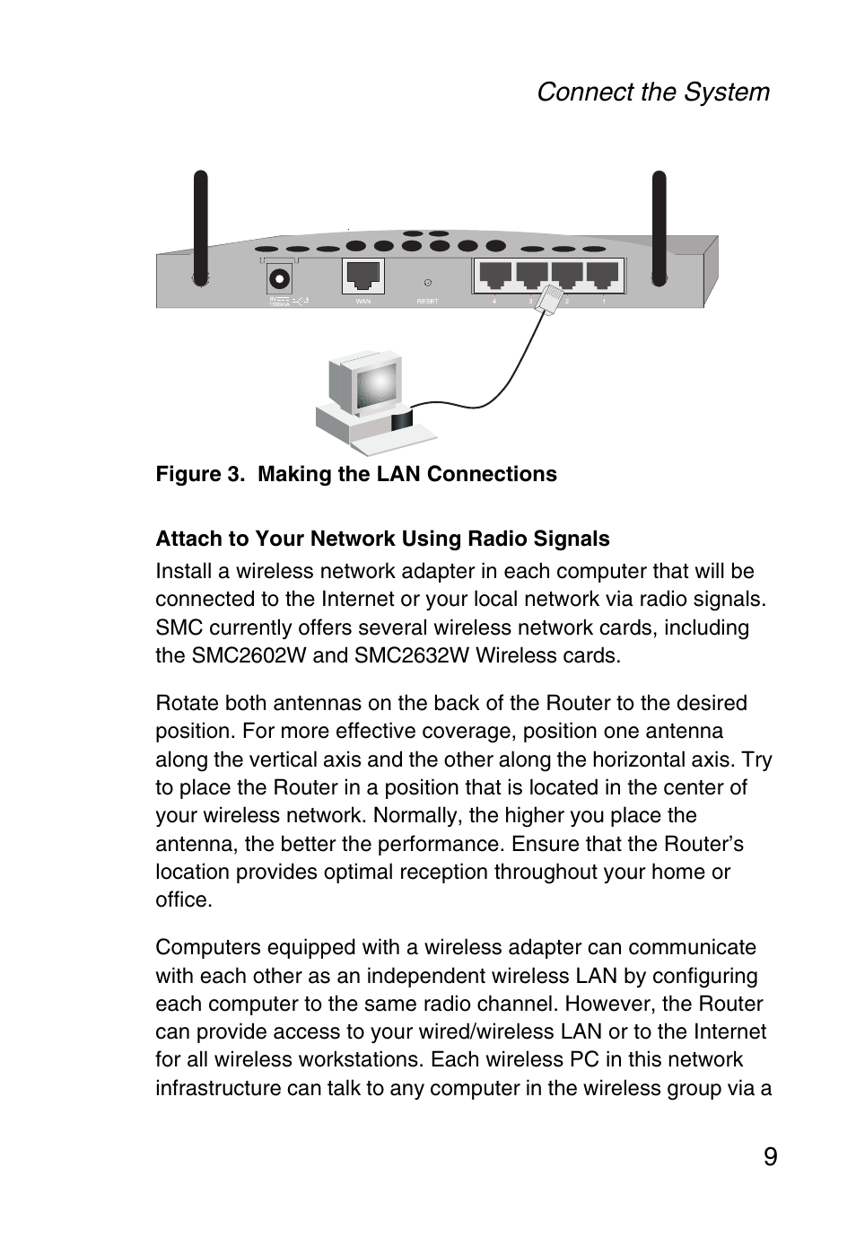 Connect the system 9 | SMC Networks Barricade SMC2804WBR38 User Manual | Page 19 / 82