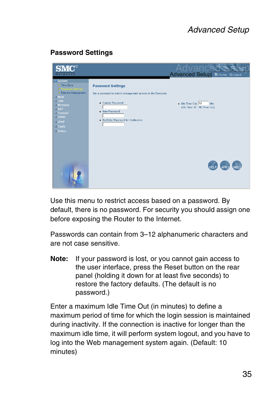 Advanced setup 35 | SMC Networks Barricade SMC2804WBR38 User Manual | Page 45 / 82