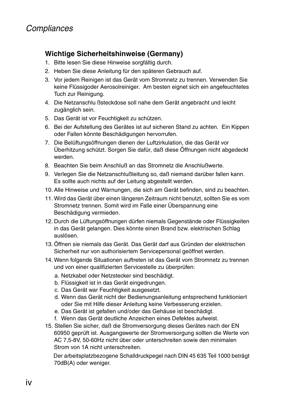 Compliances iv | SMC Networks Barricade SMC2804WBR38 User Manual | Page 8 / 82