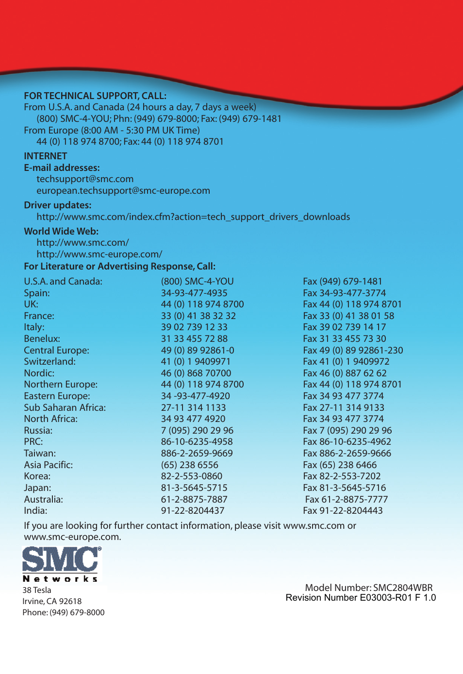 SMC Networks Barricade SMC2804WBR38 User Manual | Page 82 / 82