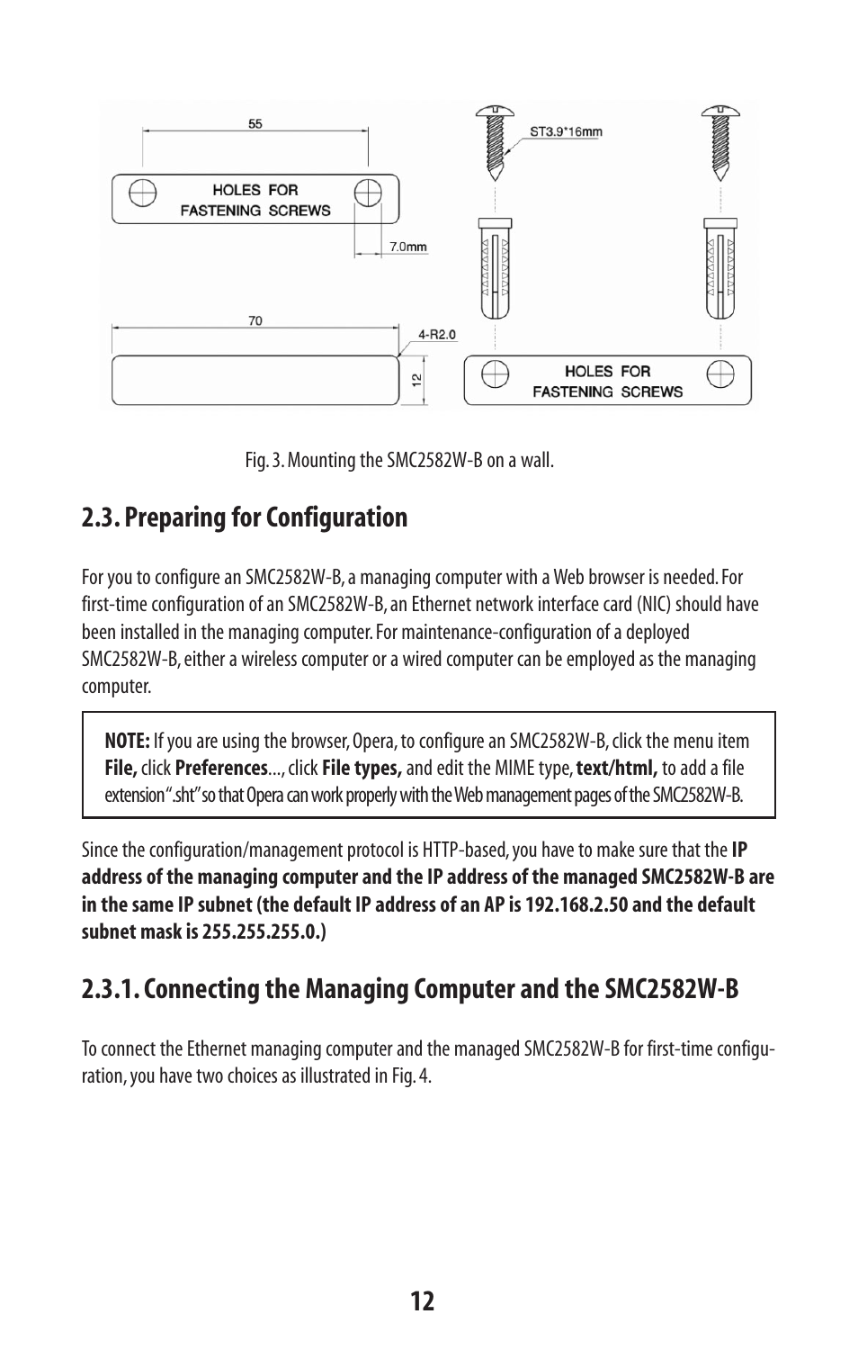 Preparing for configuration | SMC Networks SMC2582W-B User Manual | Page 12 / 52