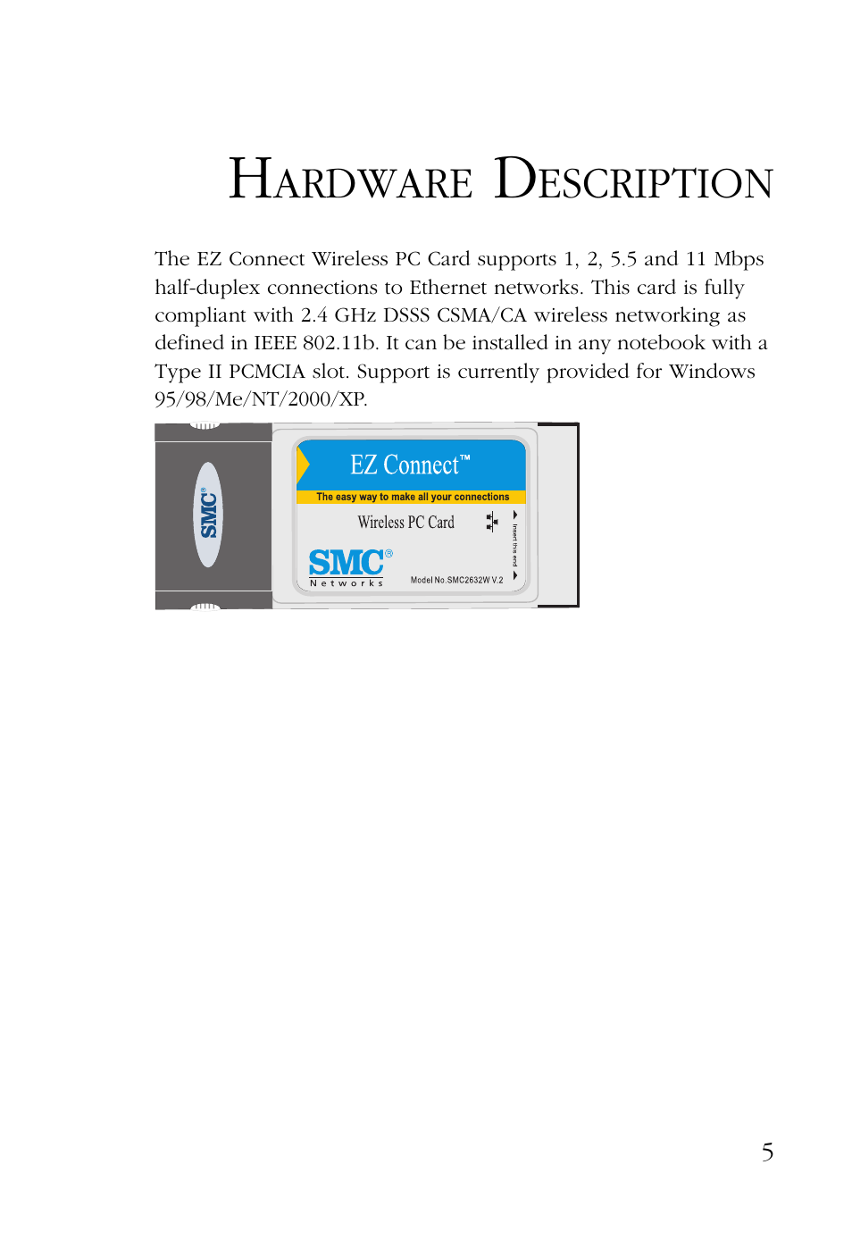 Hardware description | SMC Networks SMC EZ Connect SMC2632W User Manual | Page 17 / 58