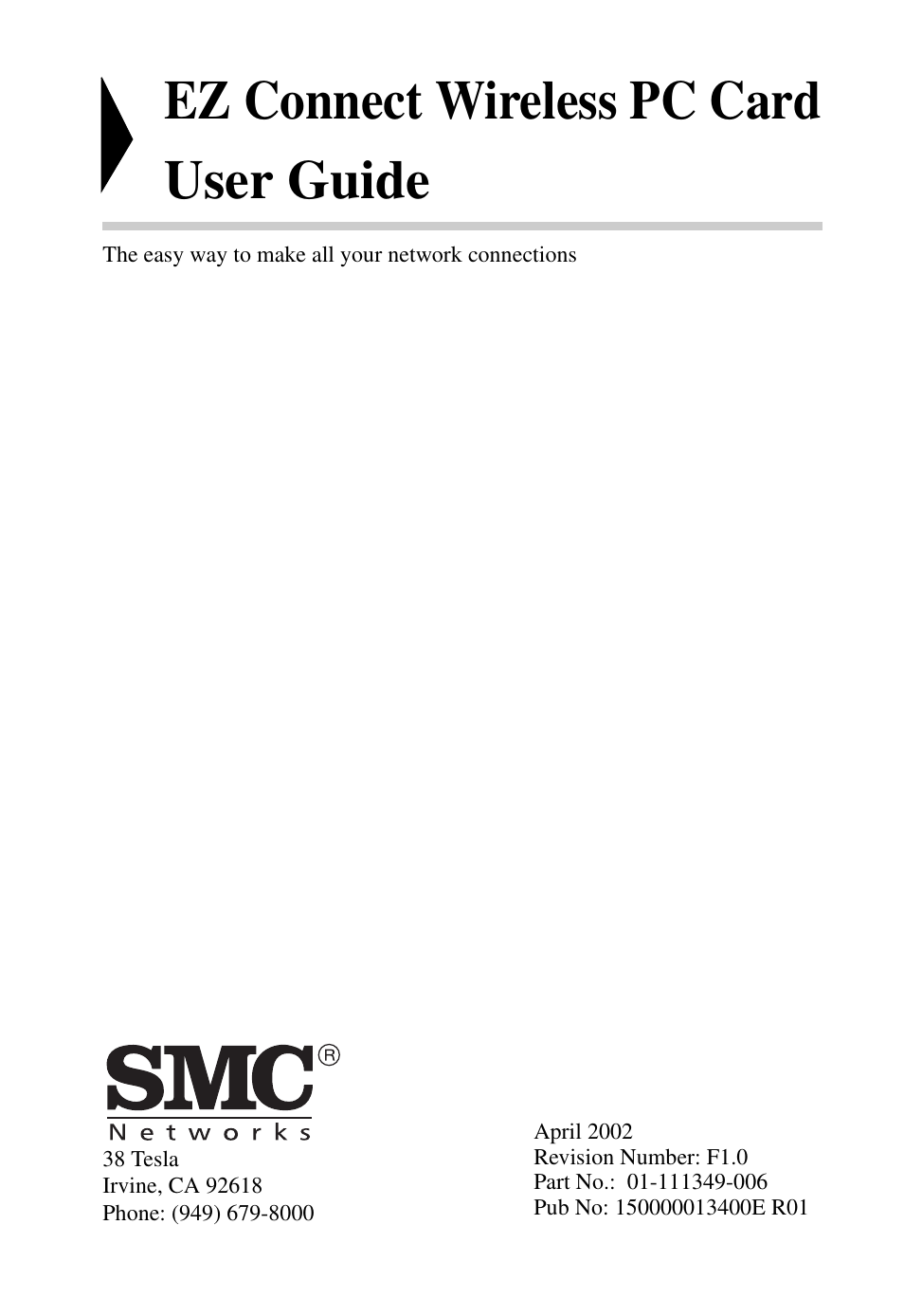 Ez connect wireless pc card user guide | SMC Networks SMC EZ Connect SMC2632W User Manual | Page 3 / 58