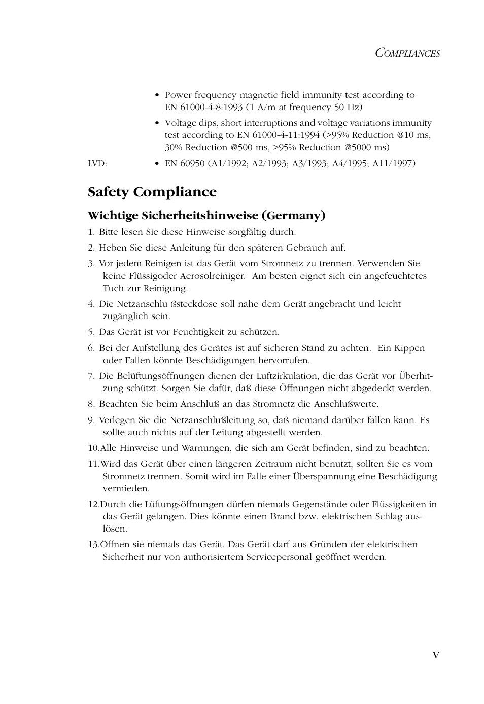 Vsafety compliance | SMC Networks SMC EZ Connect SMC2632W User Manual | Page 9 / 58