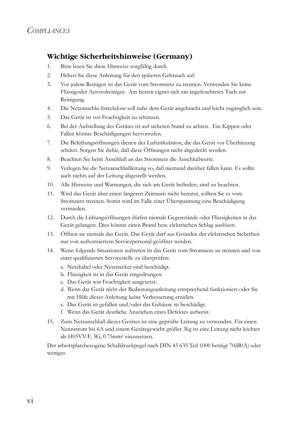 Wichtige sicherheitshinweise (germany) | SMC Networks SMC-EZ1024DT User Manual | Page 10 / 28
