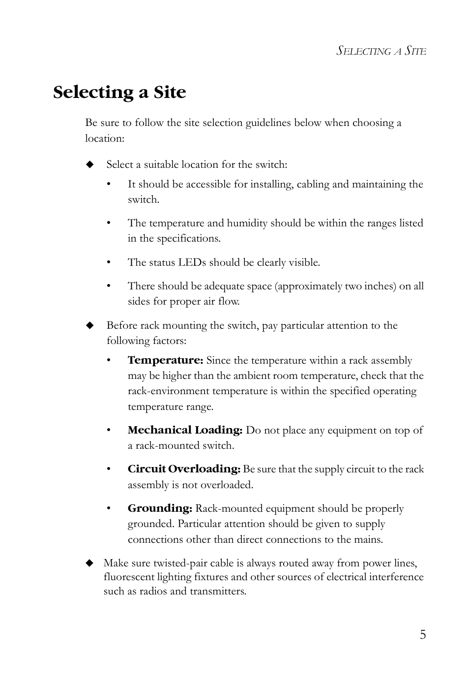 Selecting a site | SMC Networks SMC-EZ1024DT User Manual | Page 17 / 28