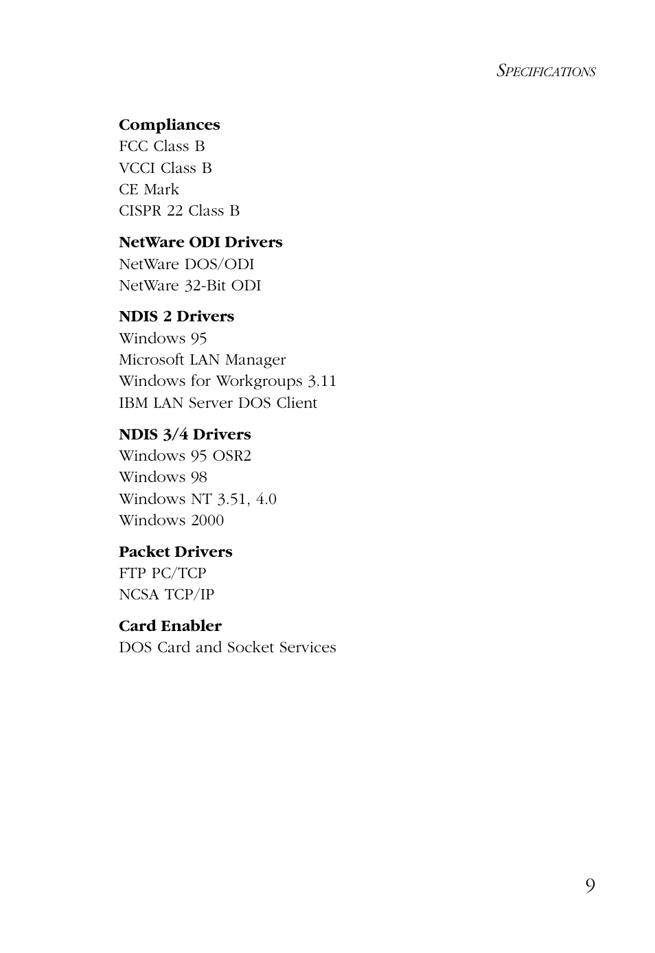 SMC Networks EZ CARDBUS SMC8036TX User Manual | Page 19 / 22