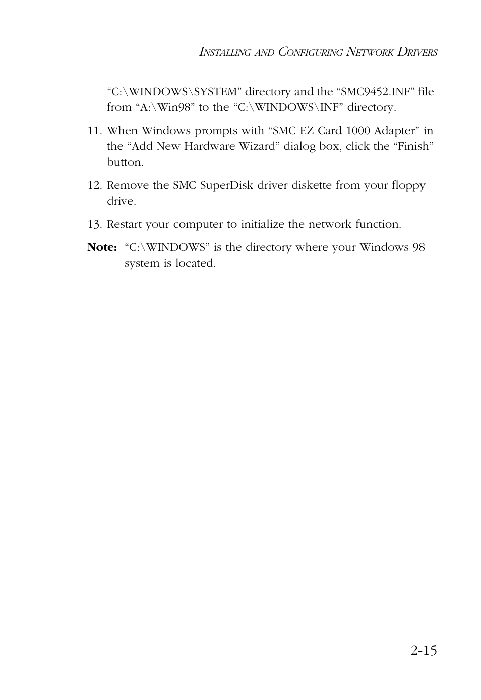 SMC Networks SMC EZ Card 1000 SMC9452TX User Manual | Page 37 / 62