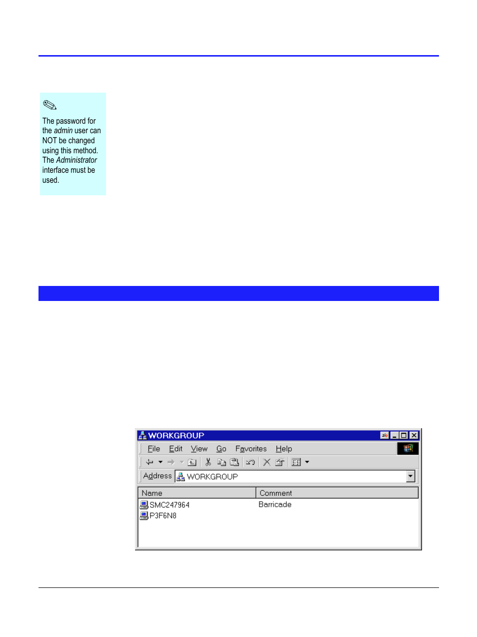 Using the barricade's storage, Changing your barricade password | SMC Networks Barricade User Manual | Page 36 / 54