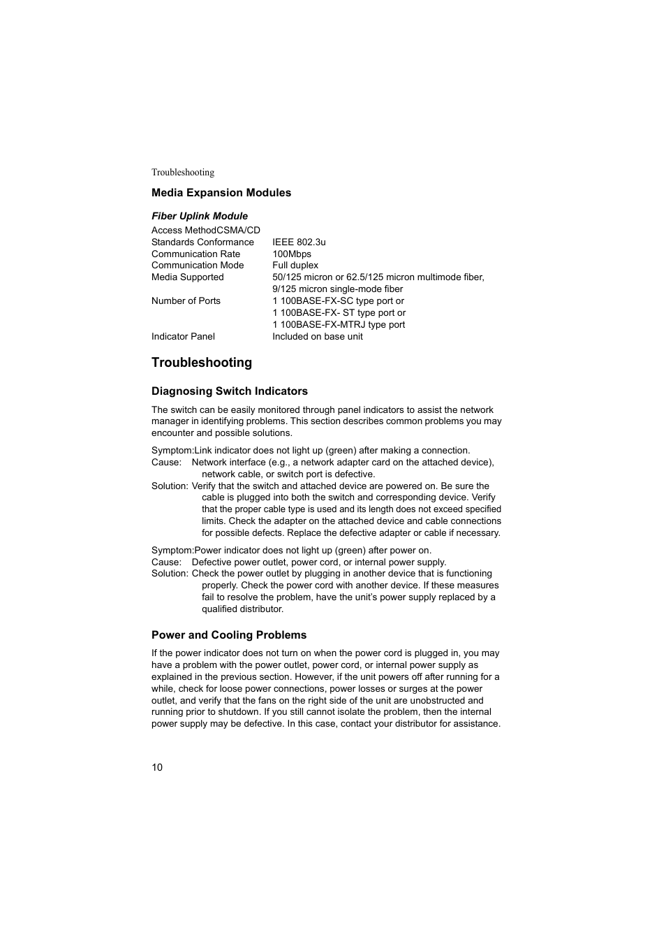 Troubleshooting | SMC Networks SMC-EZ108FDT User Manual | Page 18 / 22