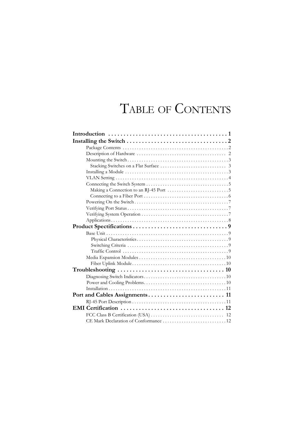 Able, Ontents | SMC Networks SMC-EZ108FDT User Manual | Page 7 / 22
