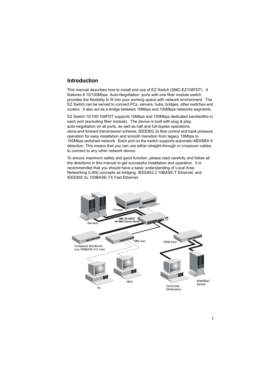 Introduction | SMC Networks SMC-EZ108FDT User Manual | Page 9 / 22