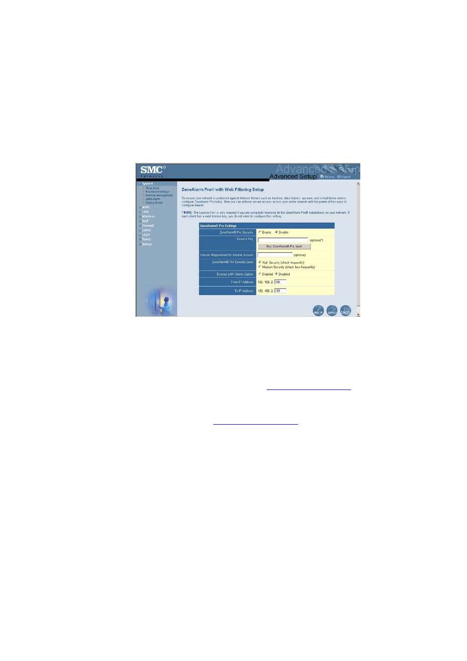 Advanced setup 45 | SMC Networks SMC2804WBR V.2 User Manual | Page 47 / 94