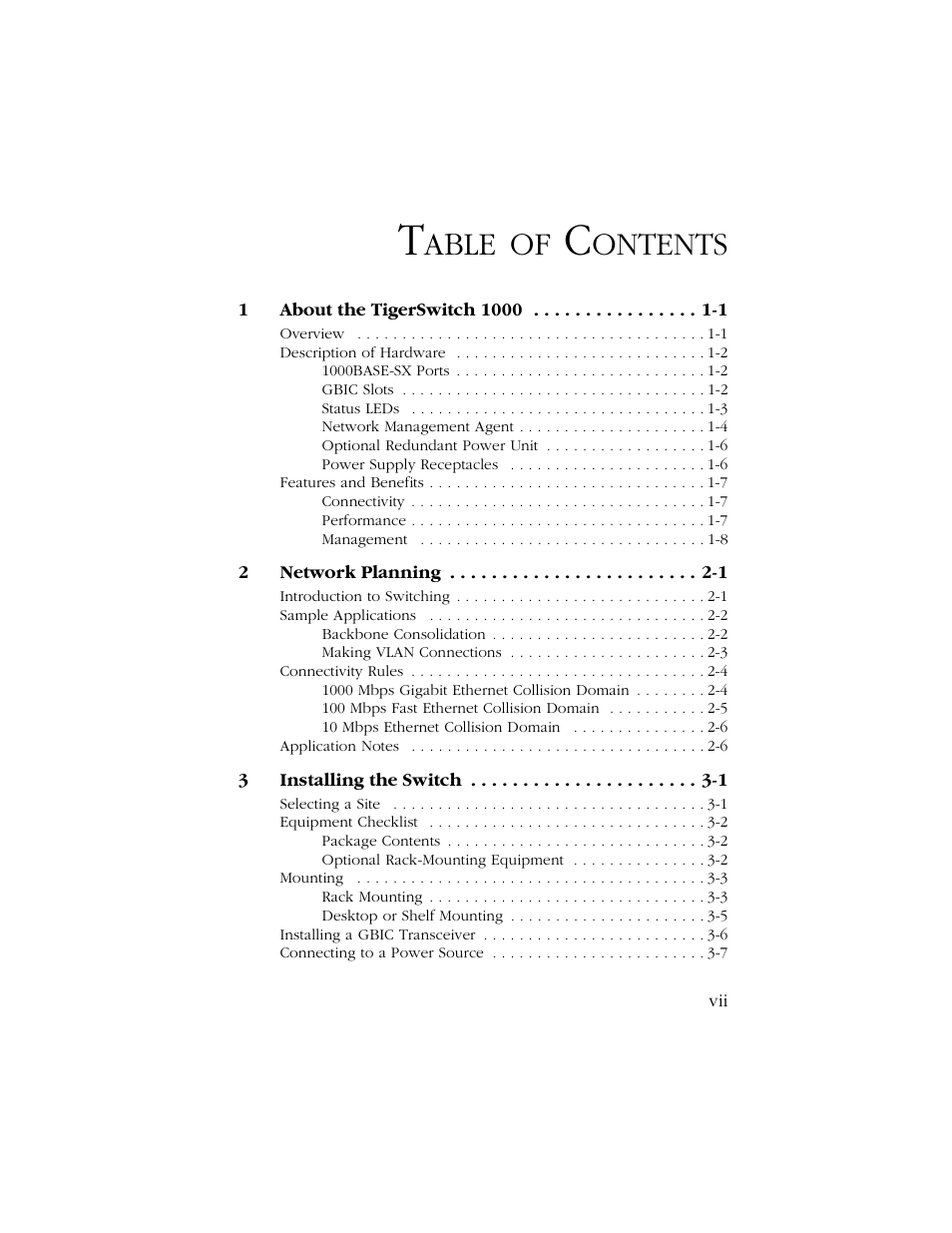 Able, Ontents | SMC Networks 1000 User Manual | Page 13 / 66