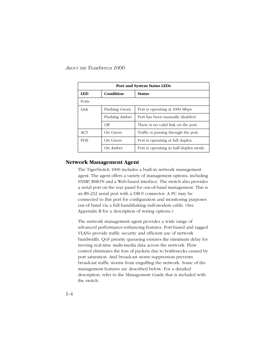 Network management agent, Network management agent -4 | SMC Networks 1000 User Manual | Page 18 / 66