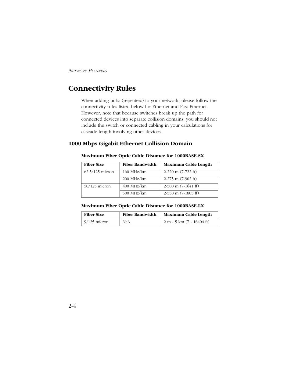 Connectivity rules, 1000 mbps gigabit ethernet collision domain, Connectivity rules -4 | 1000 mbps gigabit ethernet collision domain -4 | SMC Networks 1000 User Manual | Page 26 / 66