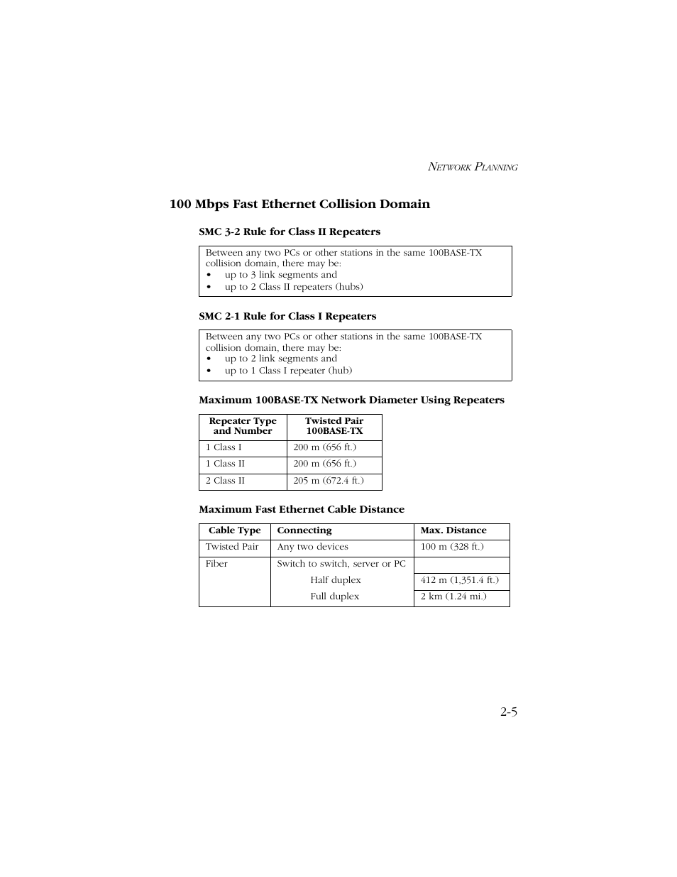 100 mbps fast ethernet collision domain, 100 mbps fast ethernet collision domain -5, 5 100 mbps fast ethernet collision domain | SMC Networks 1000 User Manual | Page 27 / 66