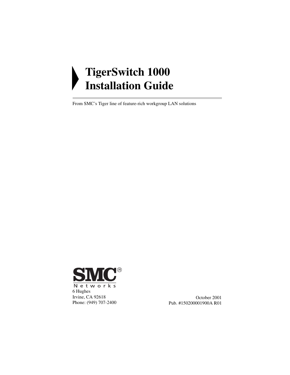Tigerswitch 1000 installation guide | SMC Networks 1000 User Manual | Page 3 / 66