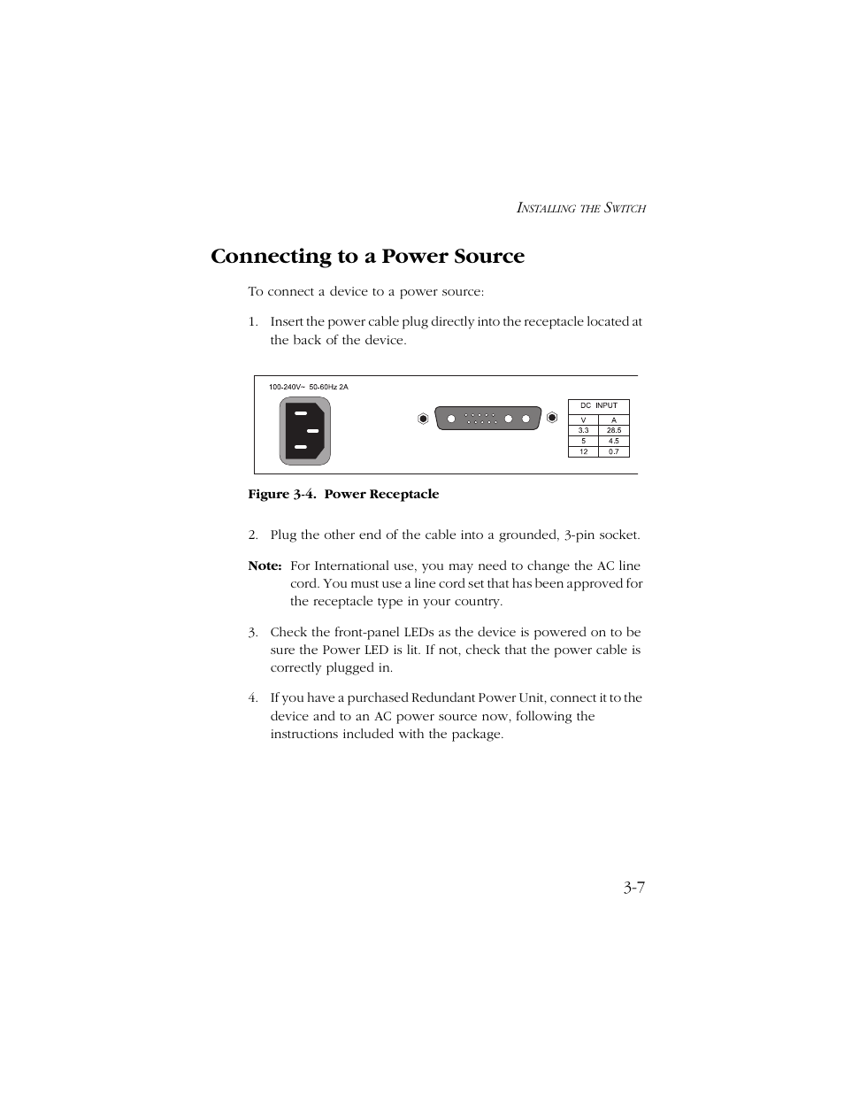 Connecting to a power source, Connecting to a power source -7 | SMC Networks 1000 User Manual | Page 35 / 66