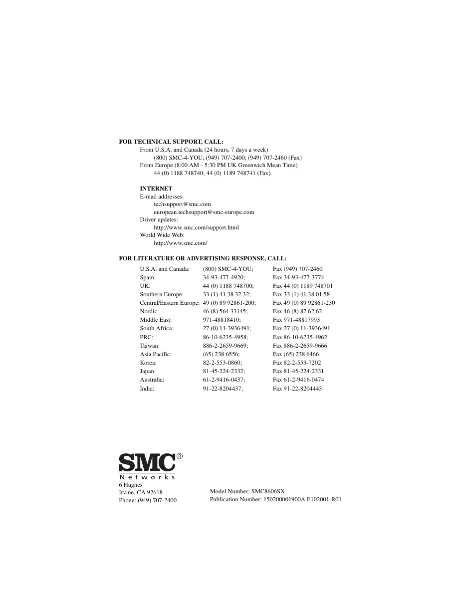 SMC Networks 1000 User Manual | Page 66 / 66
