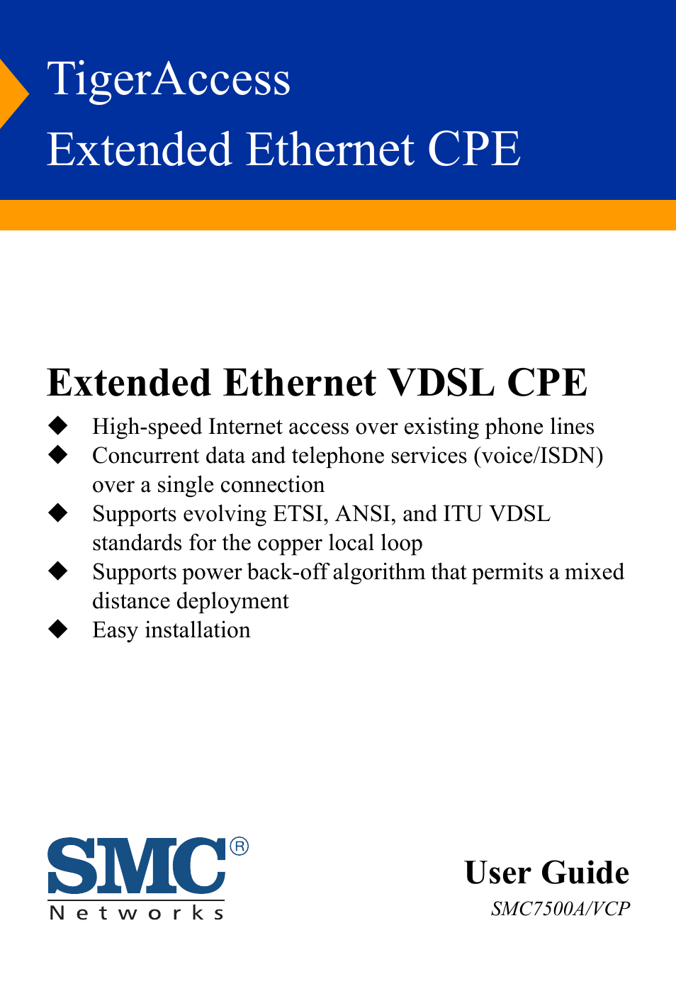 SMC Networks SMC7500A/VCP User Manual | 34 pages