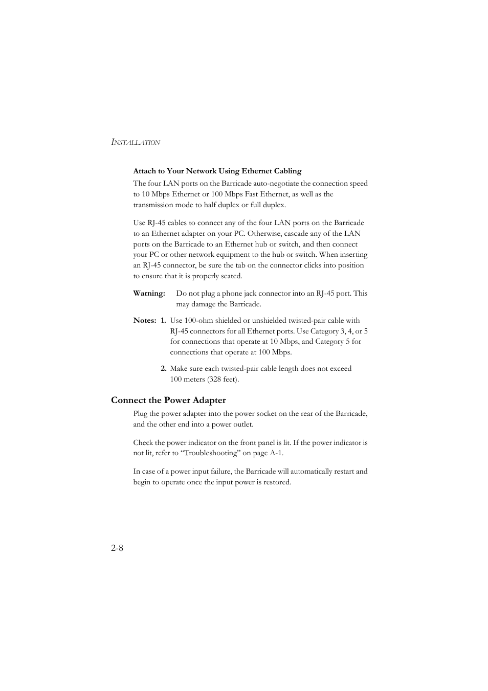 Connect the power adapter, Connect the power adapter -8 | SMC Networks SMC7804WBRA User Manual | Page 25 / 124