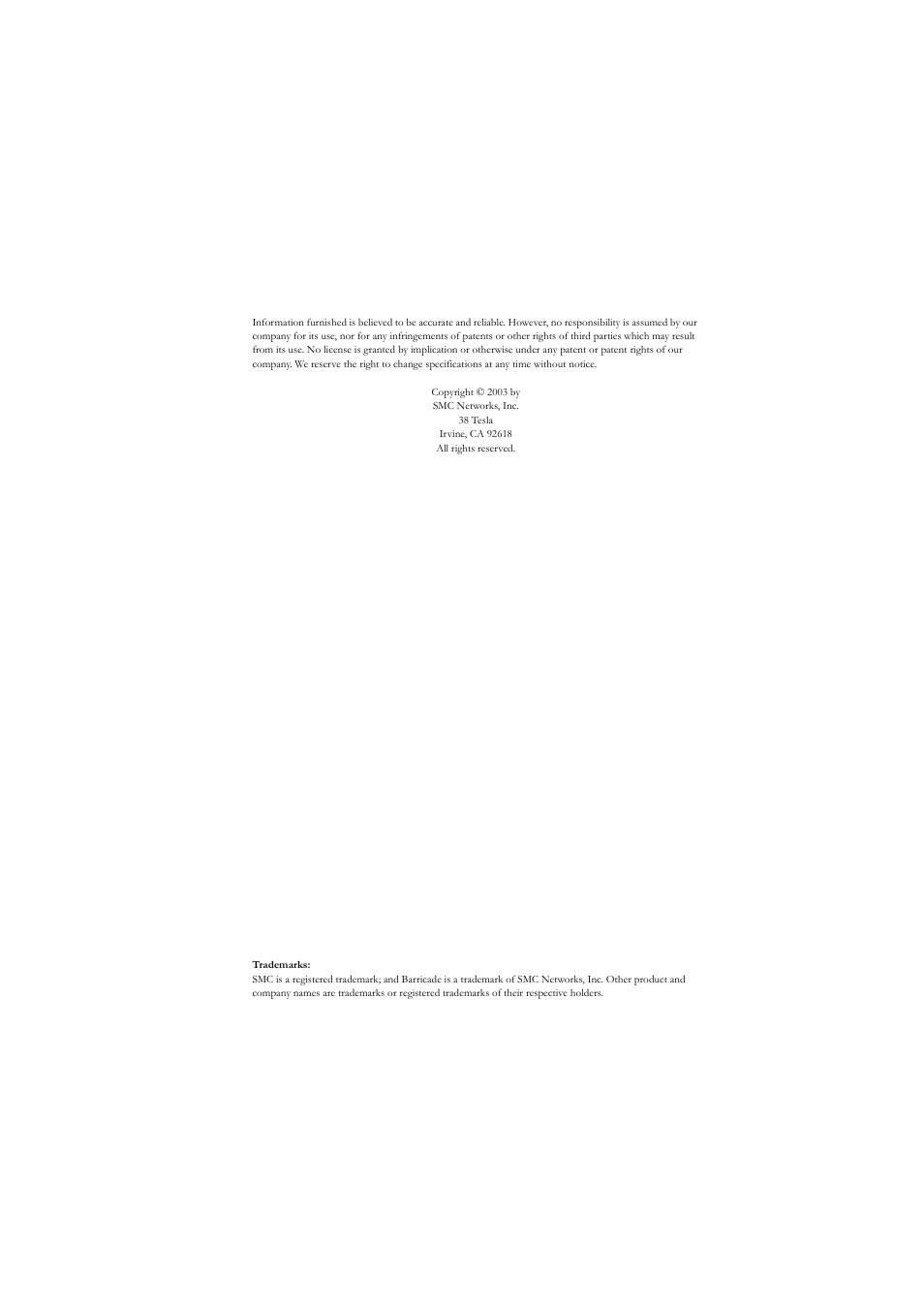 SMC Networks SMC7804WBRA User Manual | Page 3 / 124