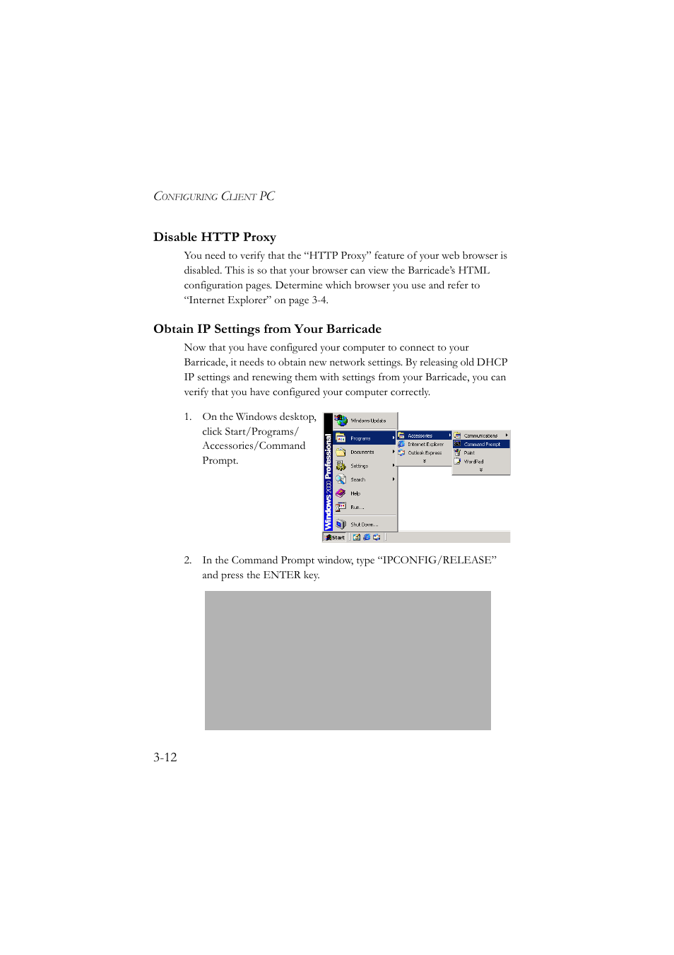 Disable http proxy, Obtain ip settings from your barricade | SMC Networks SMC7804WBRA User Manual | Page 37 / 124