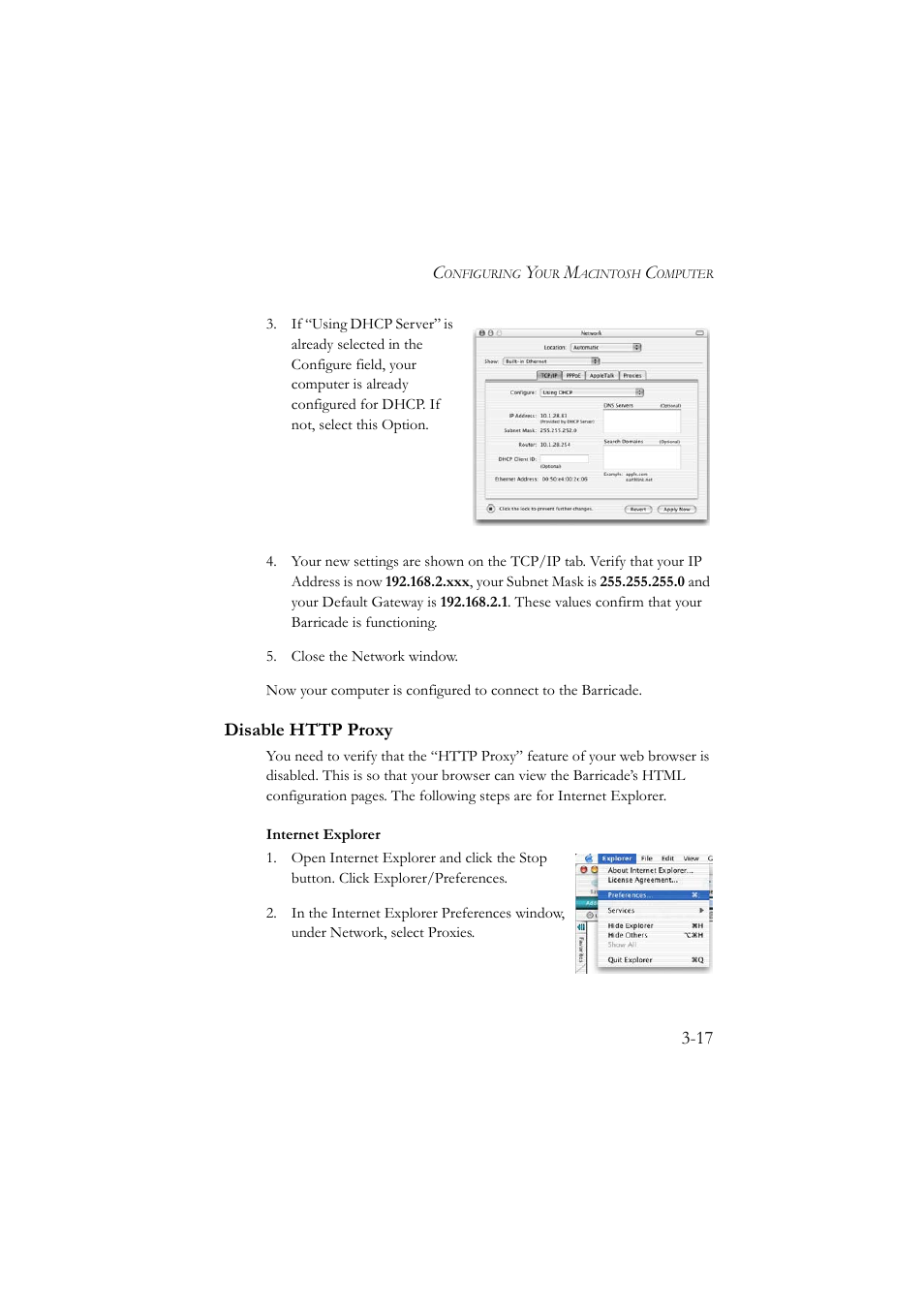 Disable http proxy, Disable http proxy -17 | SMC Networks SMC7804WBRA User Manual | Page 42 / 124