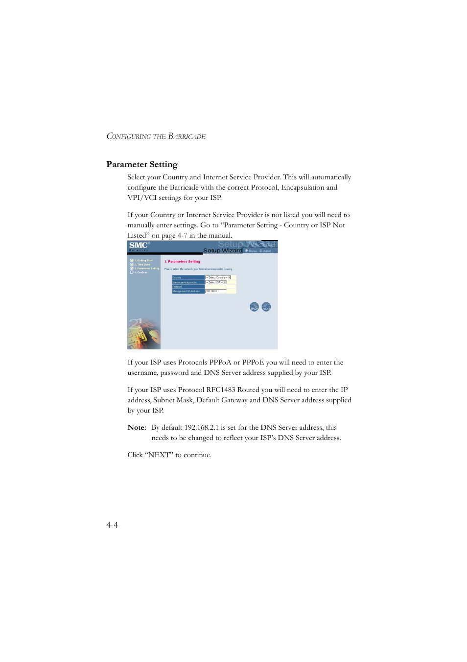 Parameter setting, Parameter setting -4 | SMC Networks SMC7804WBRA User Manual | Page 47 / 124