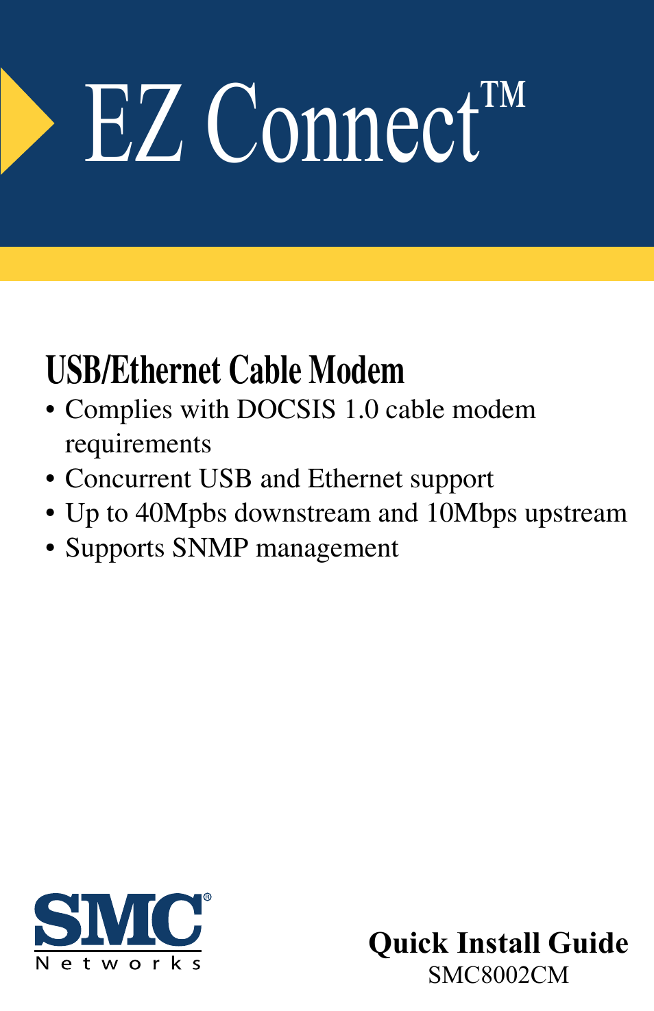 SMC Networks SMC8002CM-US User Manual | 19 pages