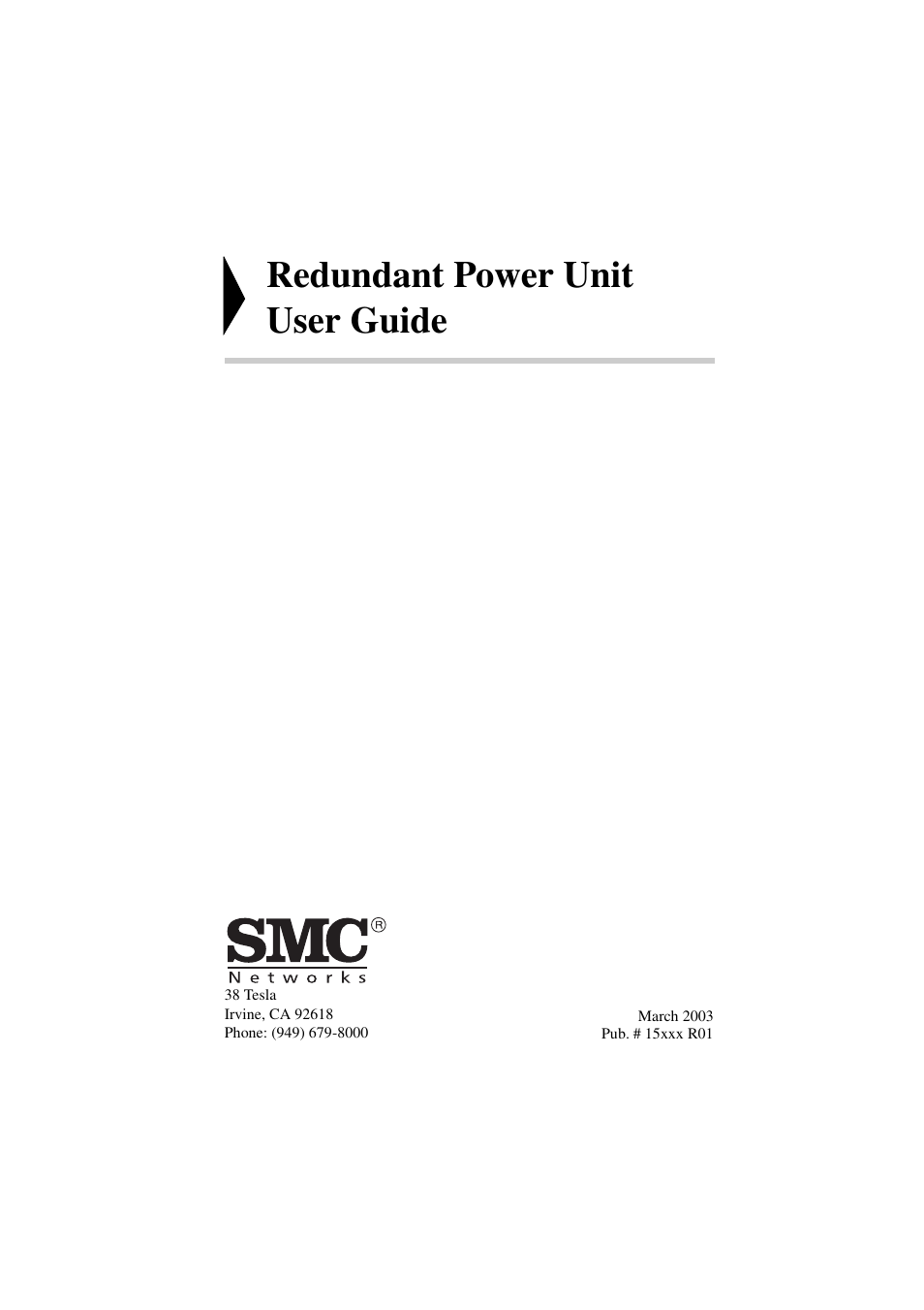 Redundant power unit user guide | SMC Networks Redundant Power Unit SMCRPU600W User Manual | Page 3 / 22
