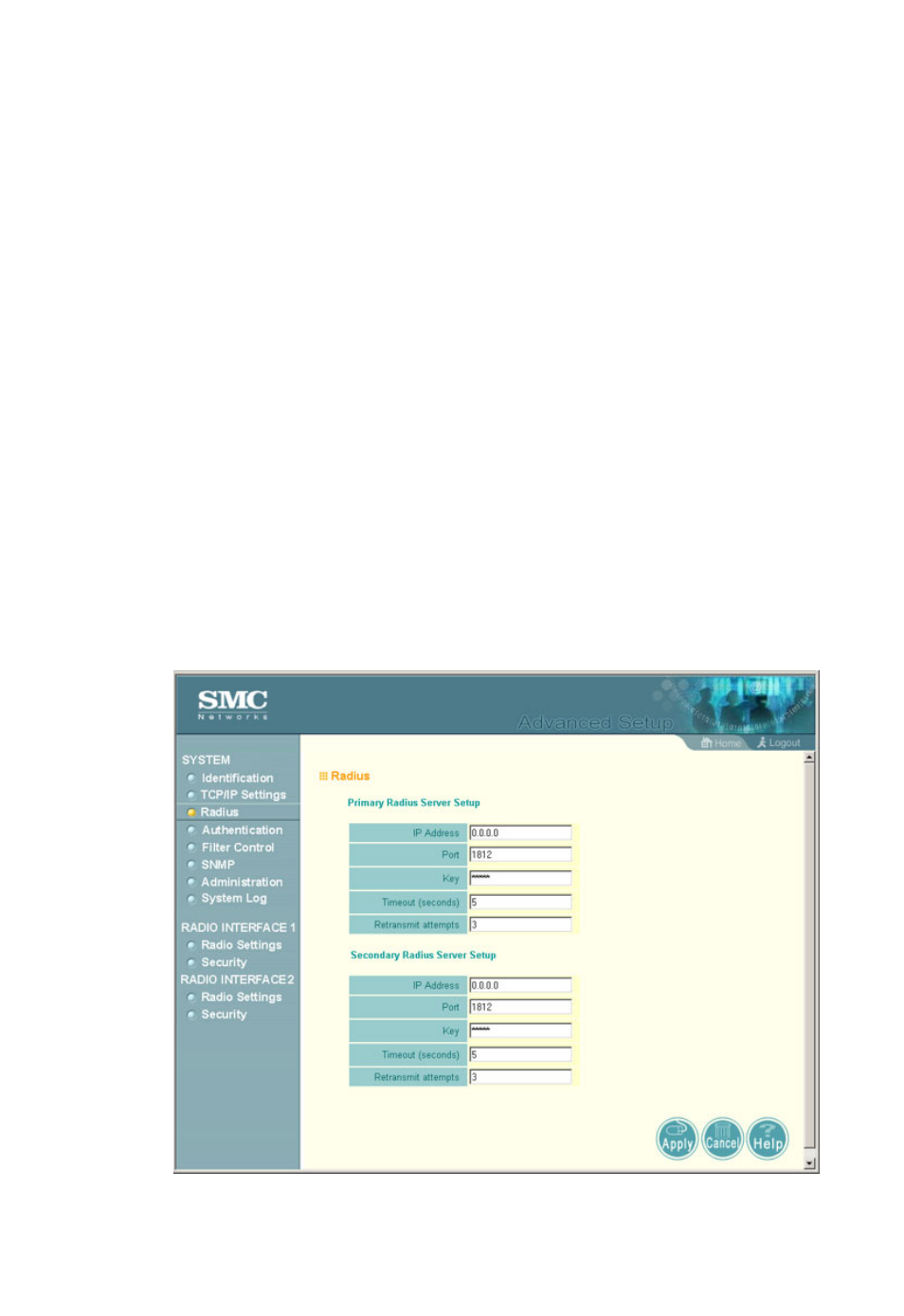 Radius, Radius -9 | SMC Networks SMC2555W-AG User Manual | Page 65 / 256