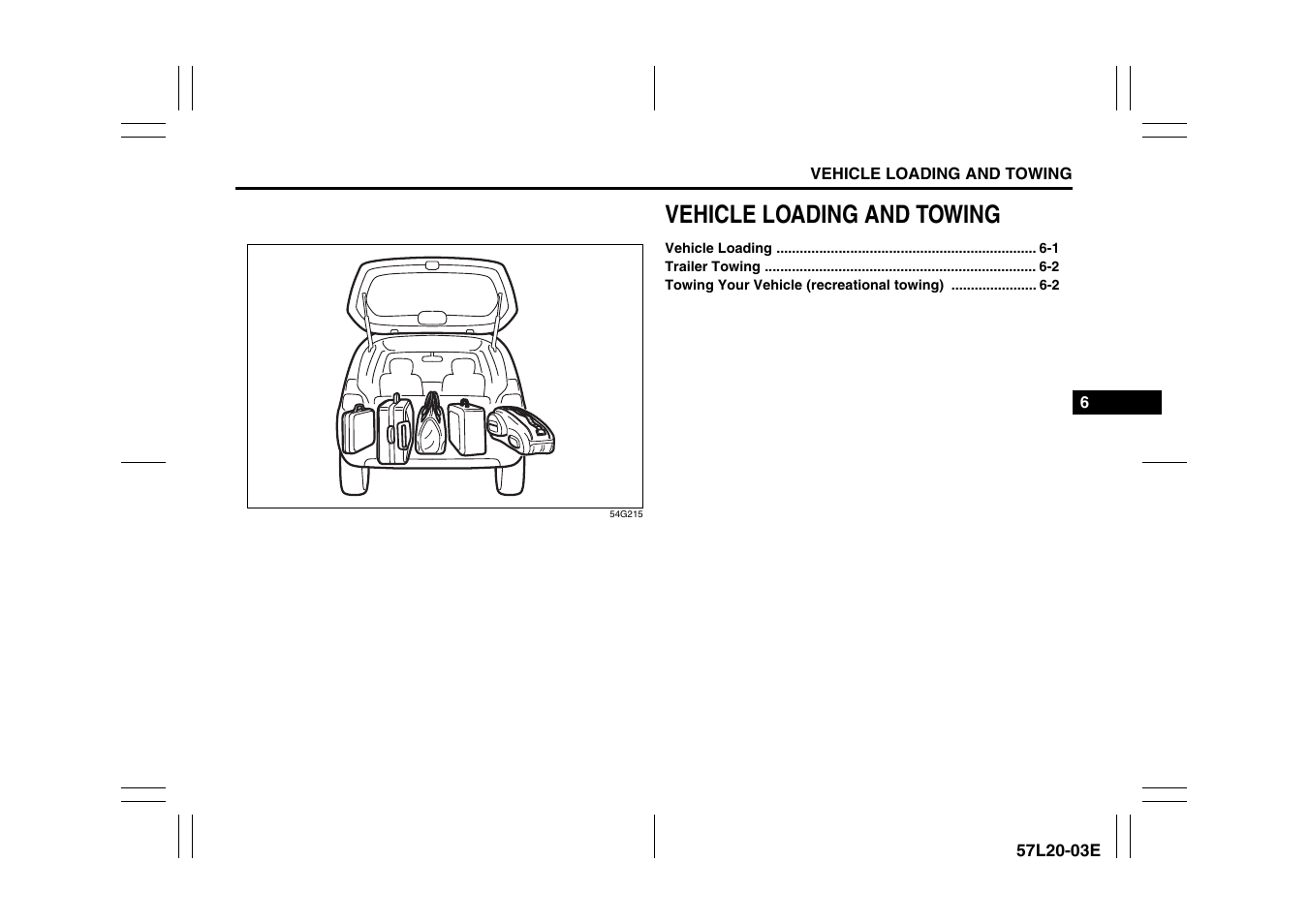 Vehicle loading and towing | Suzuki 57L1F001 User Manual | Page 279 / 388