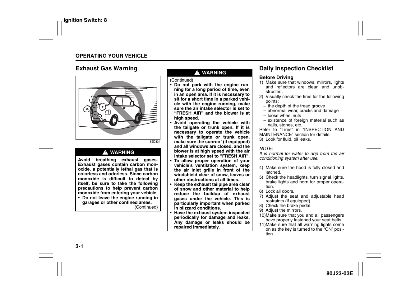 Suzuki 2010 SX4 SportBack User Manual | Page 102 / 297