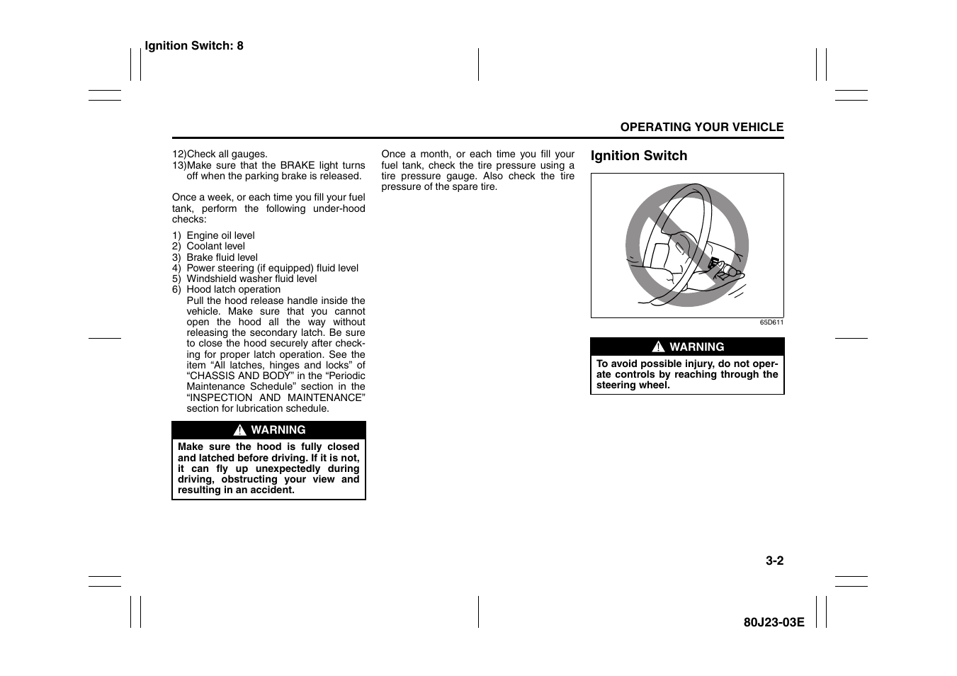 Suzuki 2010 SX4 SportBack User Manual | Page 103 / 297