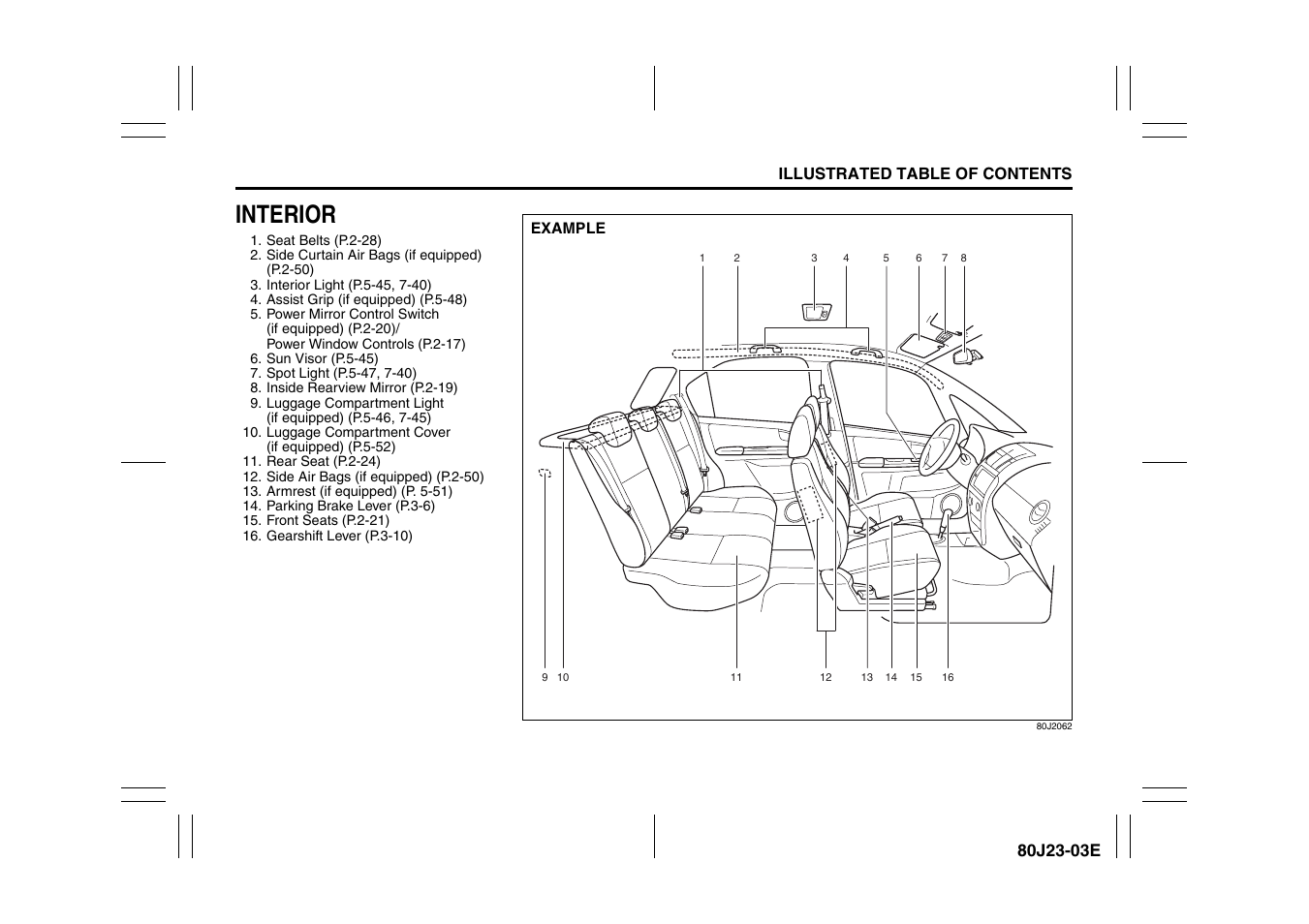 Interior | Suzuki 2010 SX4 SportBack User Manual | Page 11 / 297