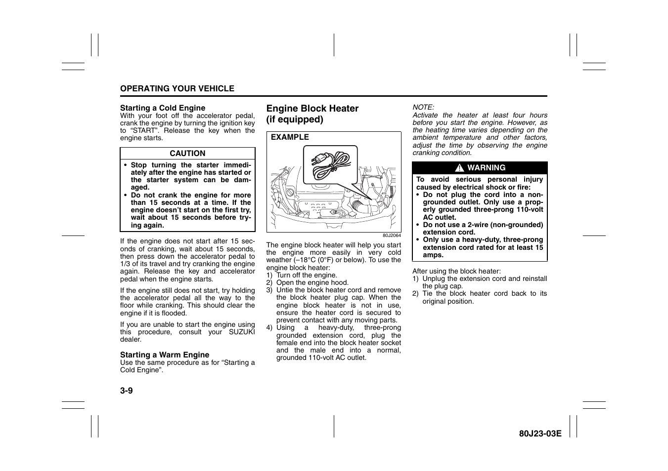 Suzuki 2010 SX4 SportBack User Manual | Page 110 / 297