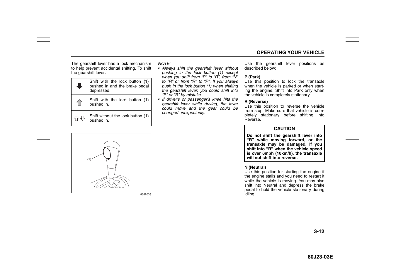 Suzuki 2010 SX4 SportBack User Manual | Page 113 / 297